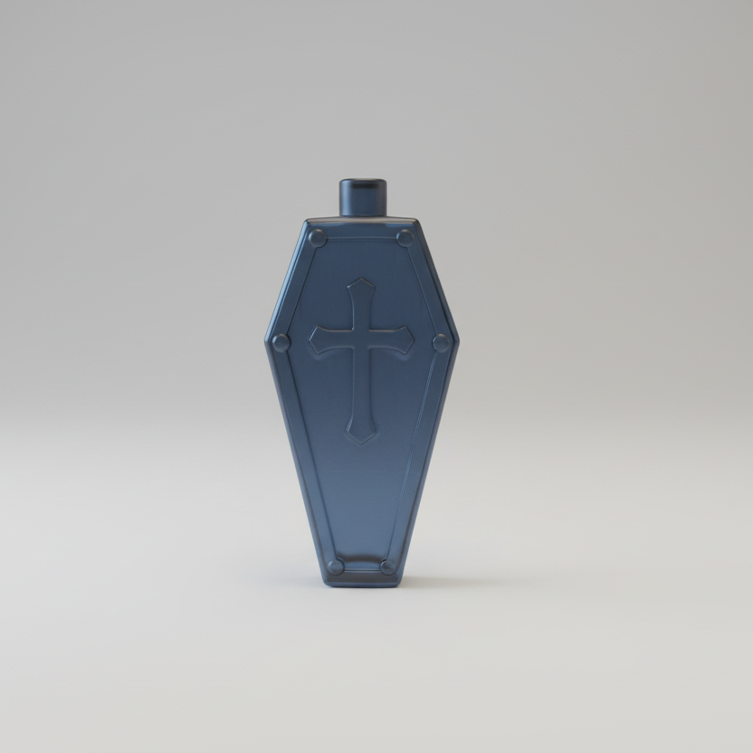 Gothic coffin bathroom light pull