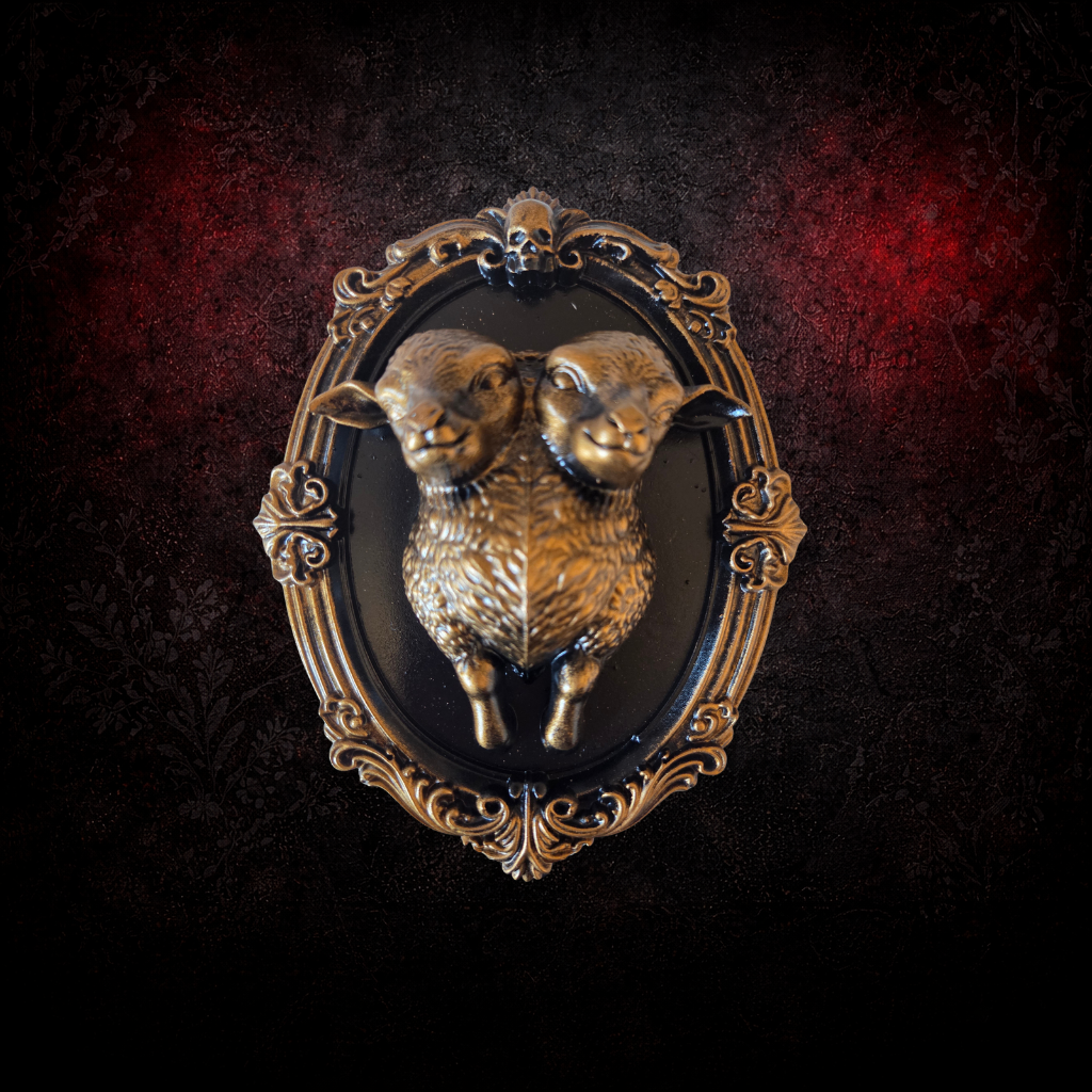 Conjoined Calf Gothic Frame | Macabre Oddities Wall Art | Curiosity Cabinet Decor