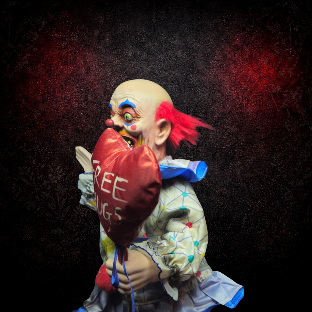Disturbing carnivale escapee clown horror doll