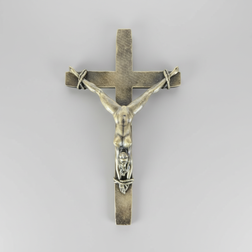 Crucified woman gothic cross ornament dark gothic decor