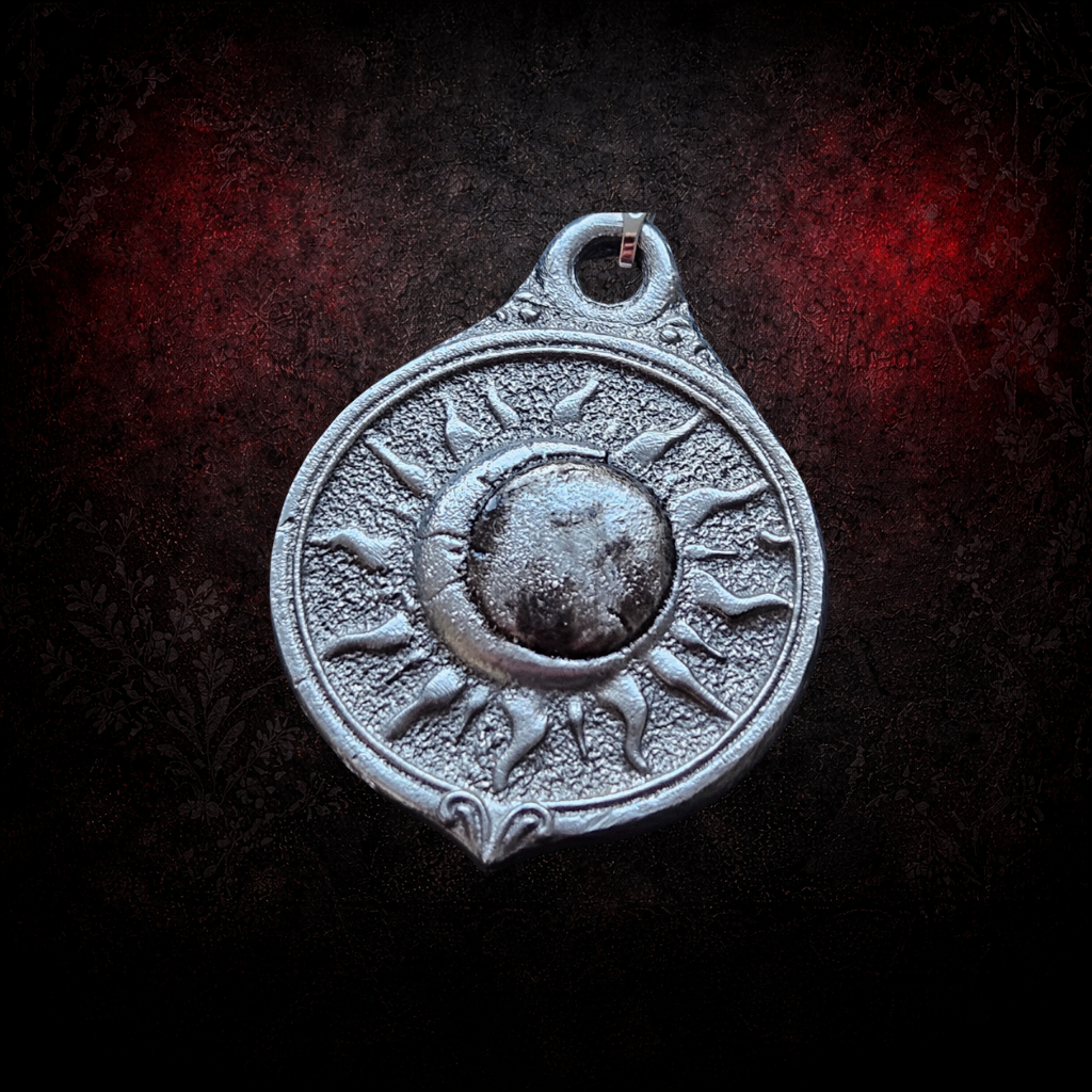 Gothic eclipse pendant celestial design