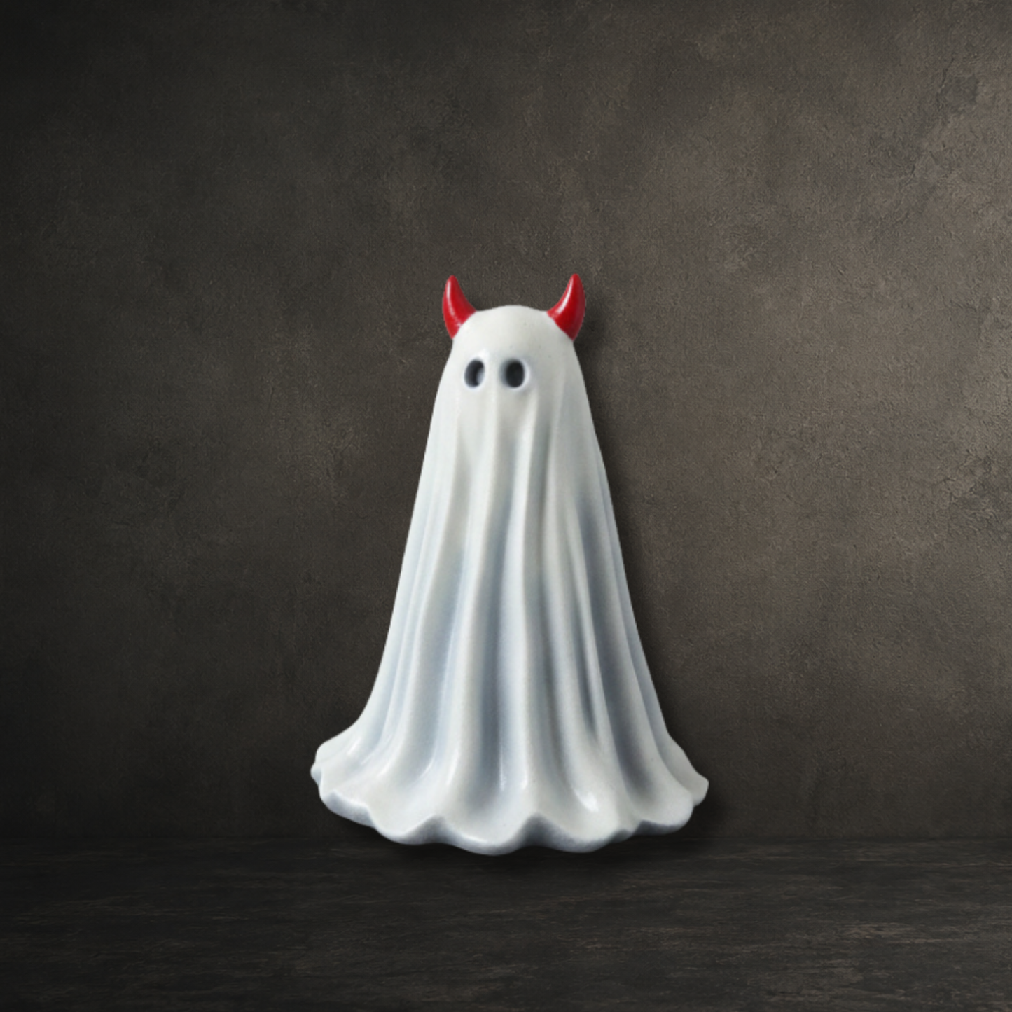 The First Haunting horned ghost figurine by Darkmoon Designs