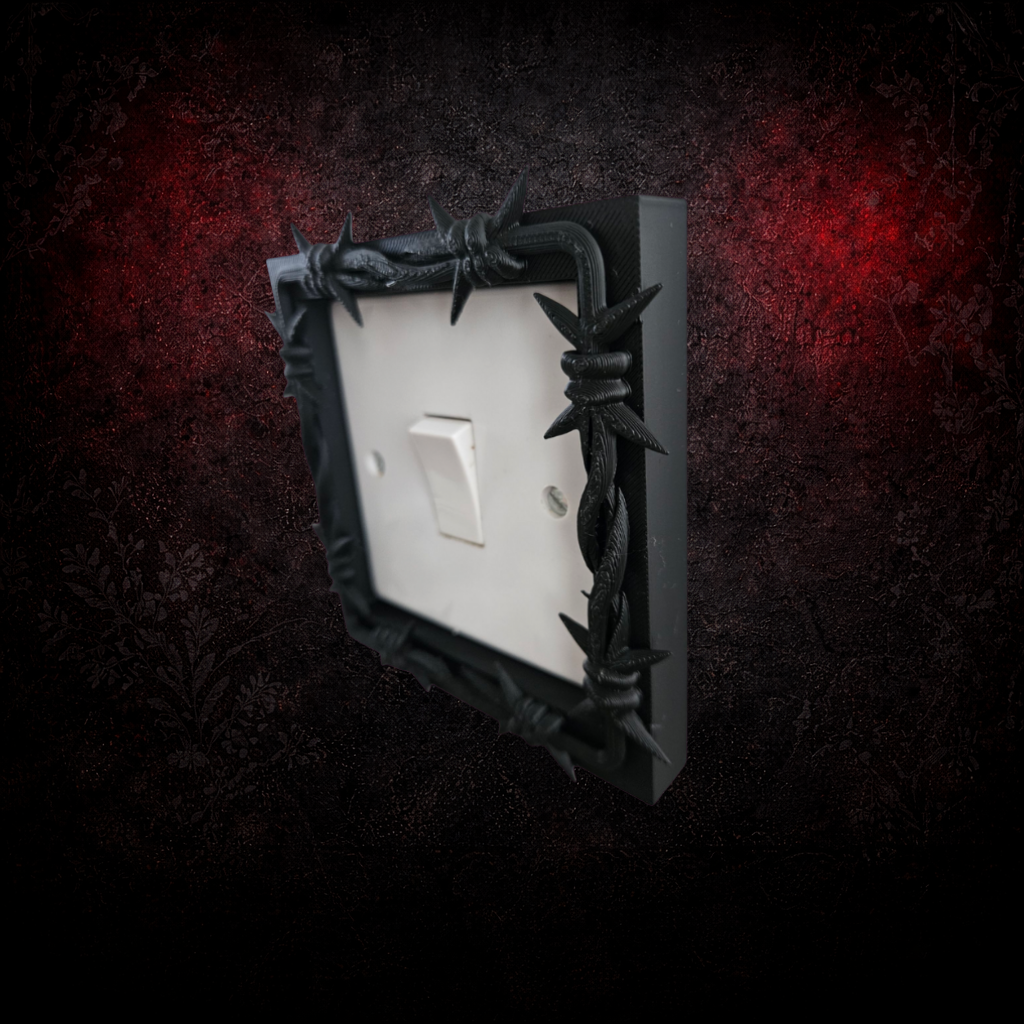 Barbed wire wall plate gothic light switch surround decorative