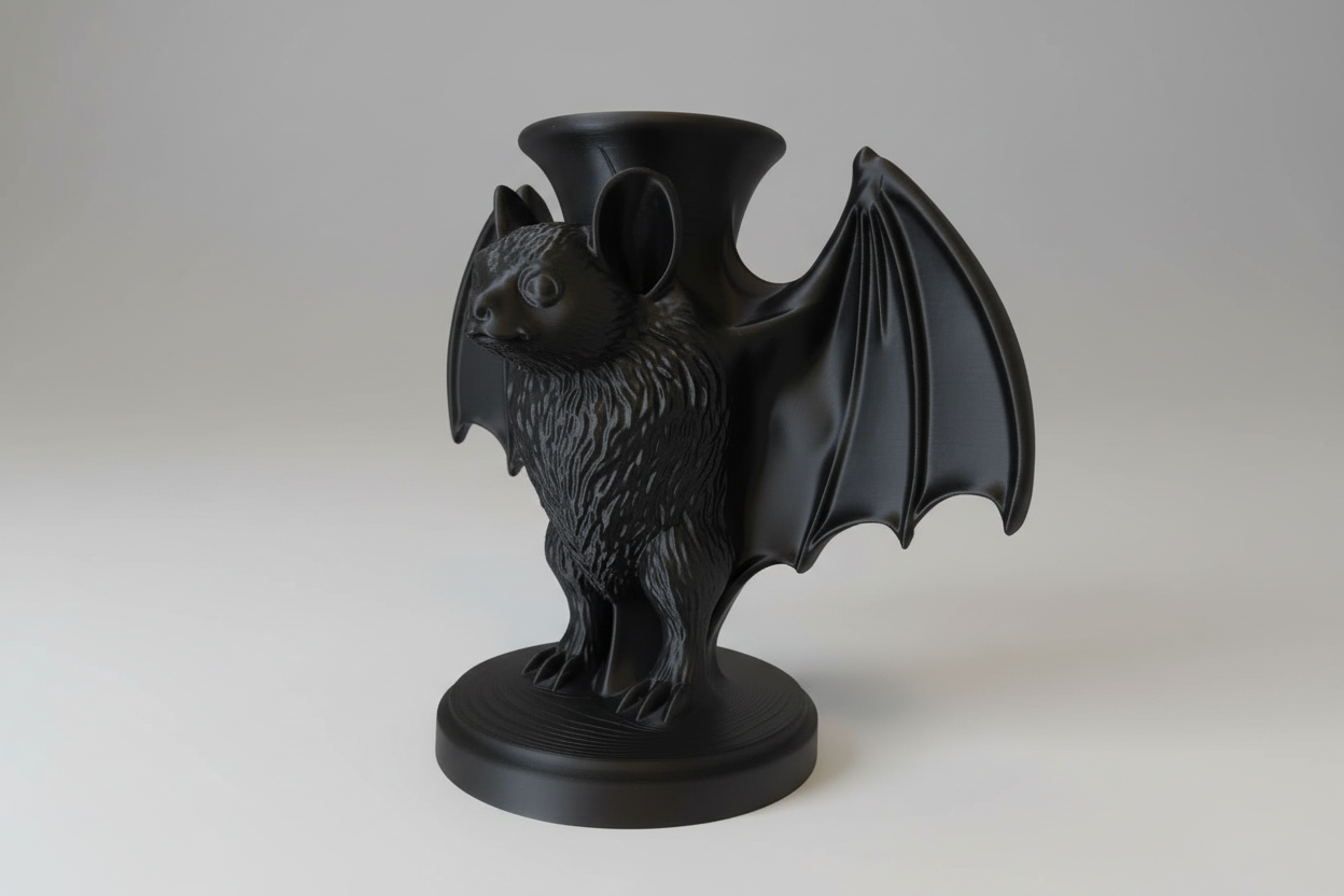 Halloween bat vase gothic decor by Darkmoon Designs