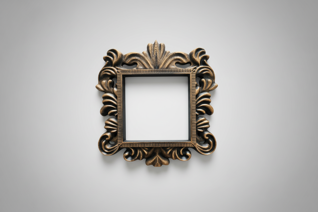 Ornate gothic light switch surround wall decor