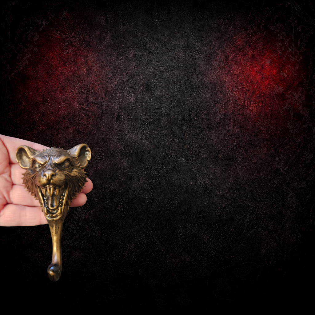 Rat King Gothic Wall Hook | Resin & Hand Painted Bronze | Dark Macabre Decor | 100mm Tall