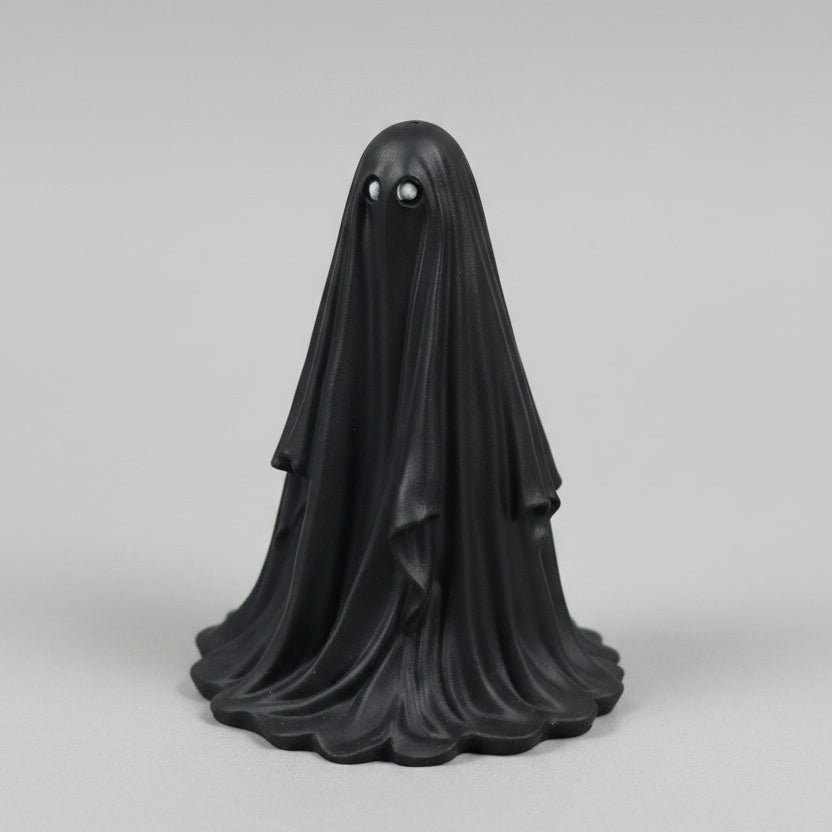 Rear view of Silvergaze ghost figurine showing flowing draped detail