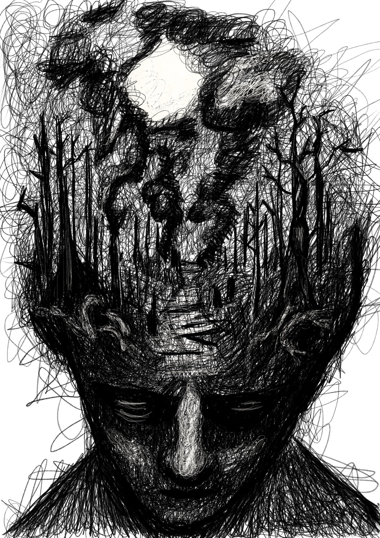 Burnout - Inner Landscapes Gothic Art Print by Phil Potts