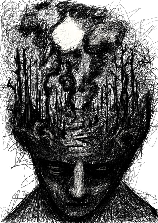 Burnout - Inner Landscapes Gothic Art Print by Phil Potts