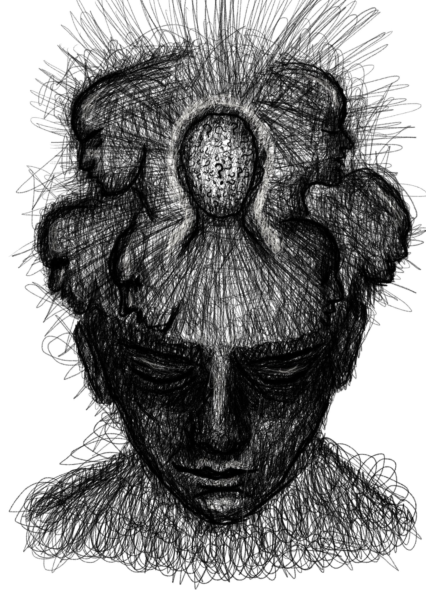 Identity - Inner Landscapes Gothic Art Print by Phil Potts
