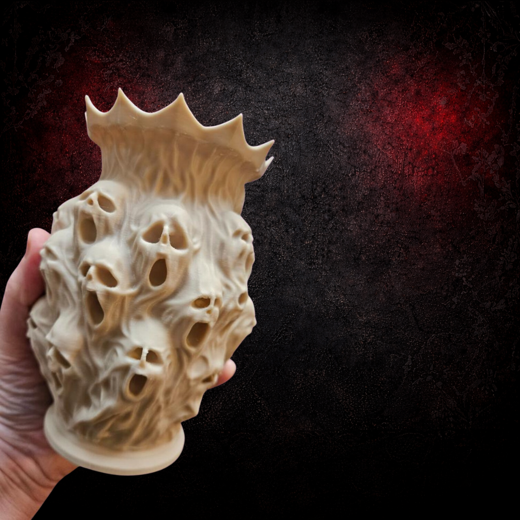 Captive Souls Gothic Bone White Vase