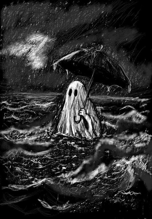 Out of their Depth - Wayward Spirits Collection - Gothic Fine Art A4 Print by Phil Potts