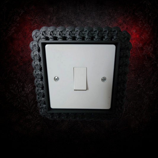 Skull light switch surround for UK single light switch gothic wall decor