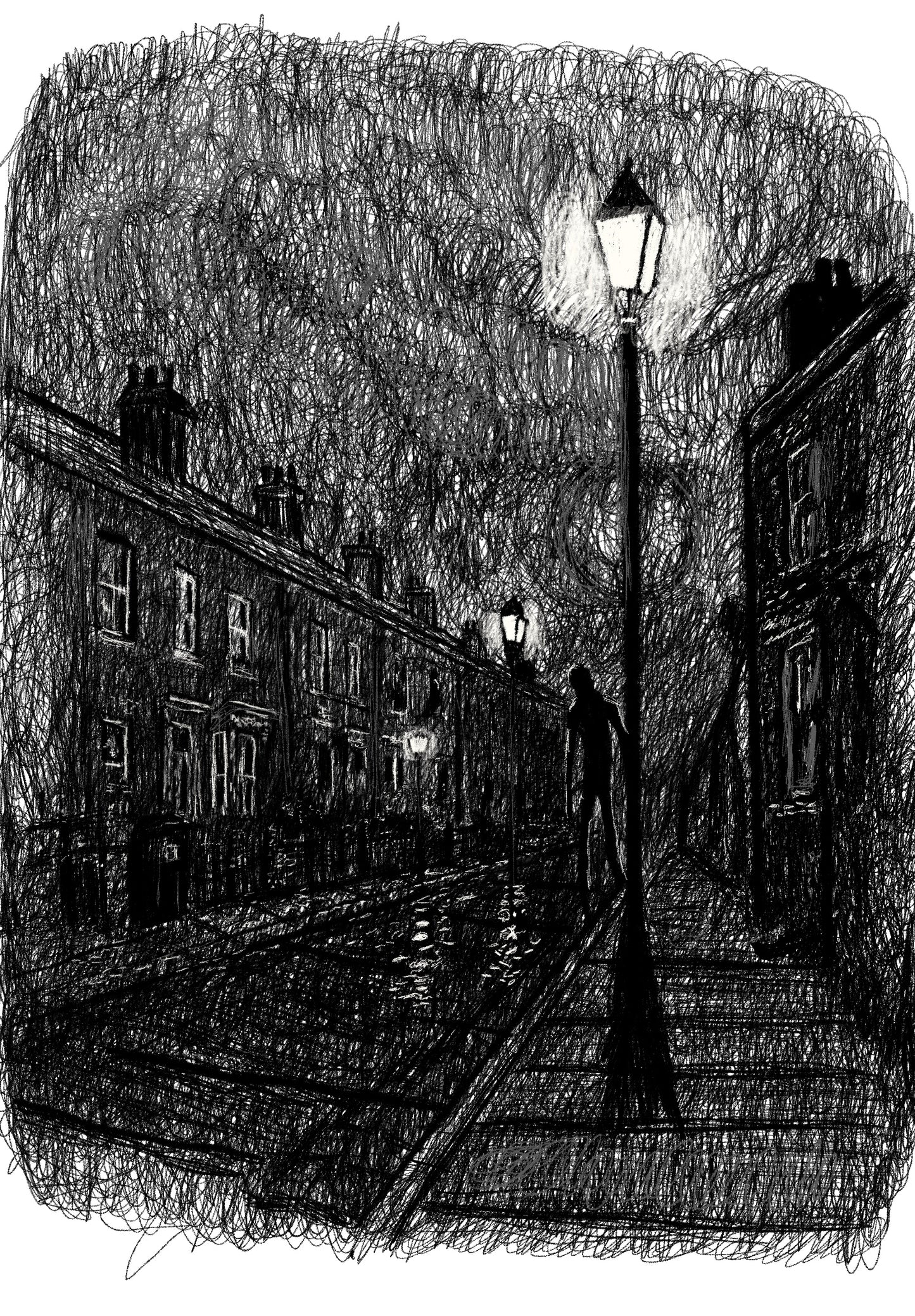 Followed - Echoes Collection - Gothic Fine Art A4 Print by Phil Potts
