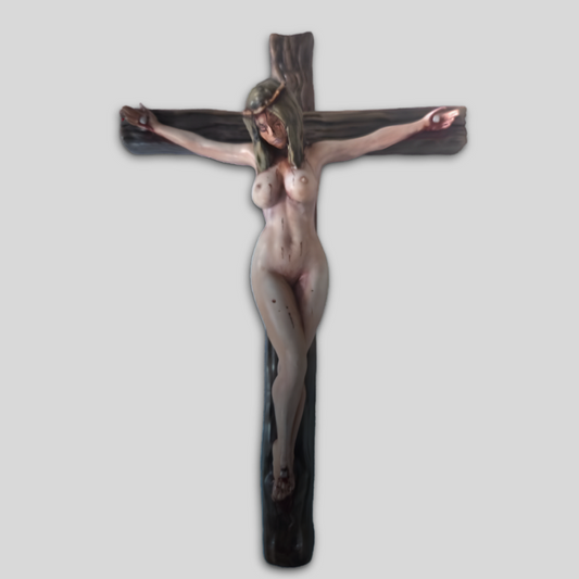 Crucified Gothic Figurine