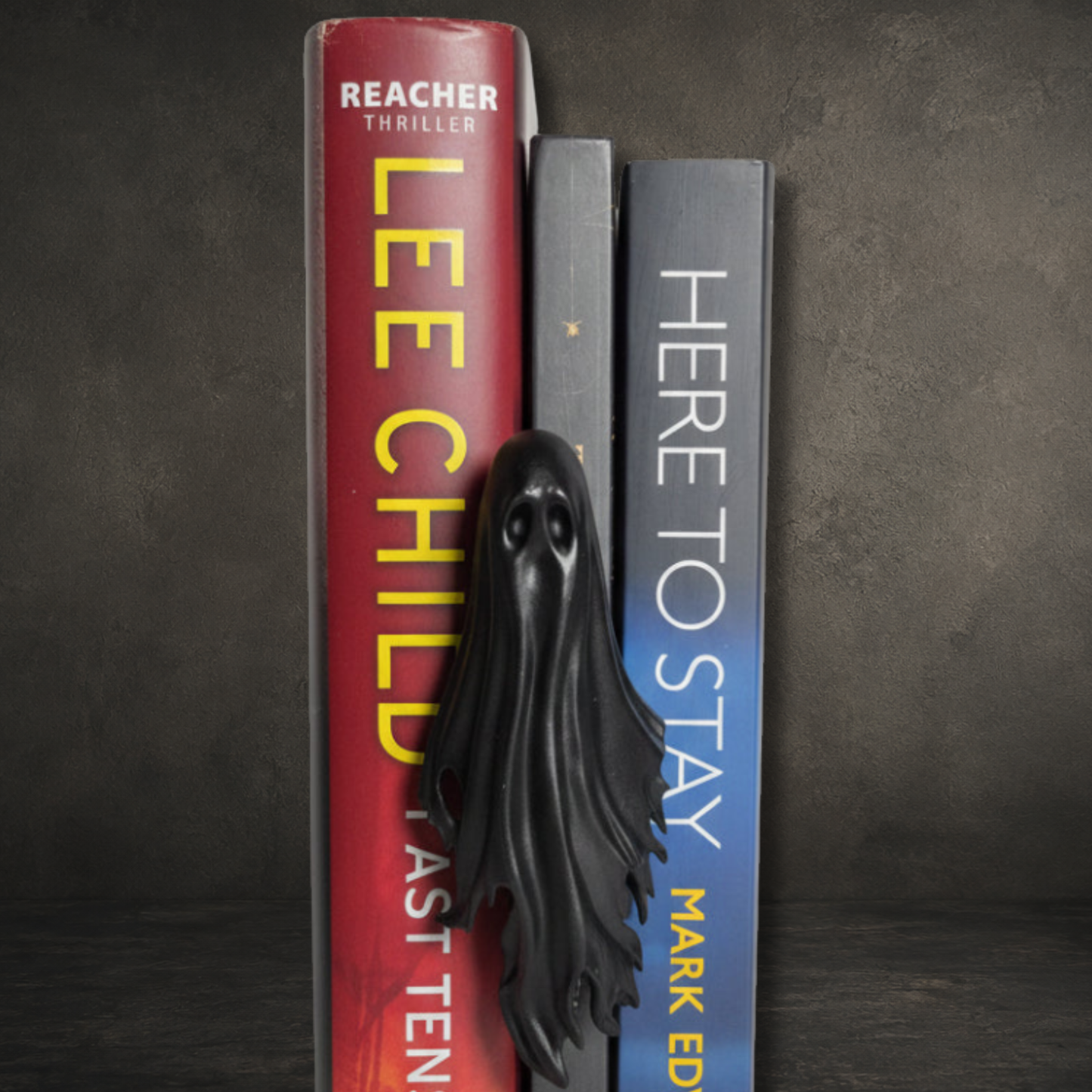 Ghost Spine Hugger Bookish Gift | Gothic Resin Book Shelf Decor for Readers