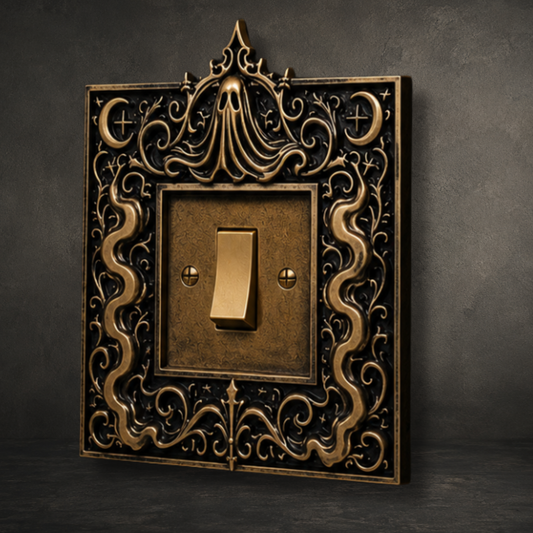 The Hollow Veil Gothic Ghost Light Switch Surround UK