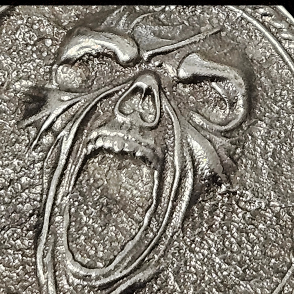 Art face medallion pendant gothic style