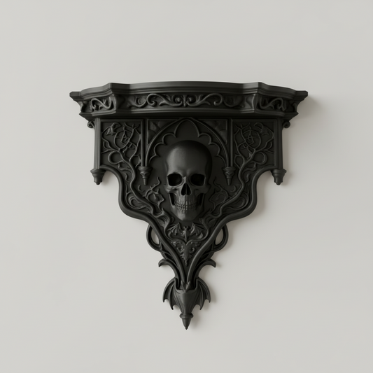 Baroque skull wall shelf Shadow Realm Altar gothic decor