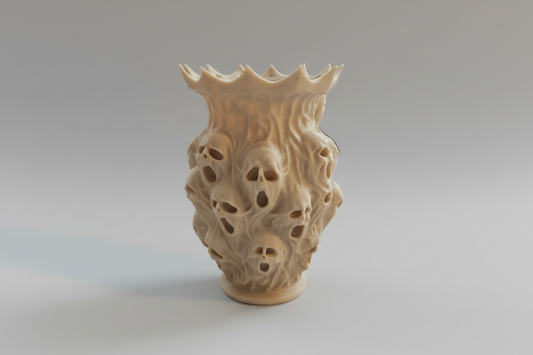 Captive Souls gothic vase bone white skull decor
