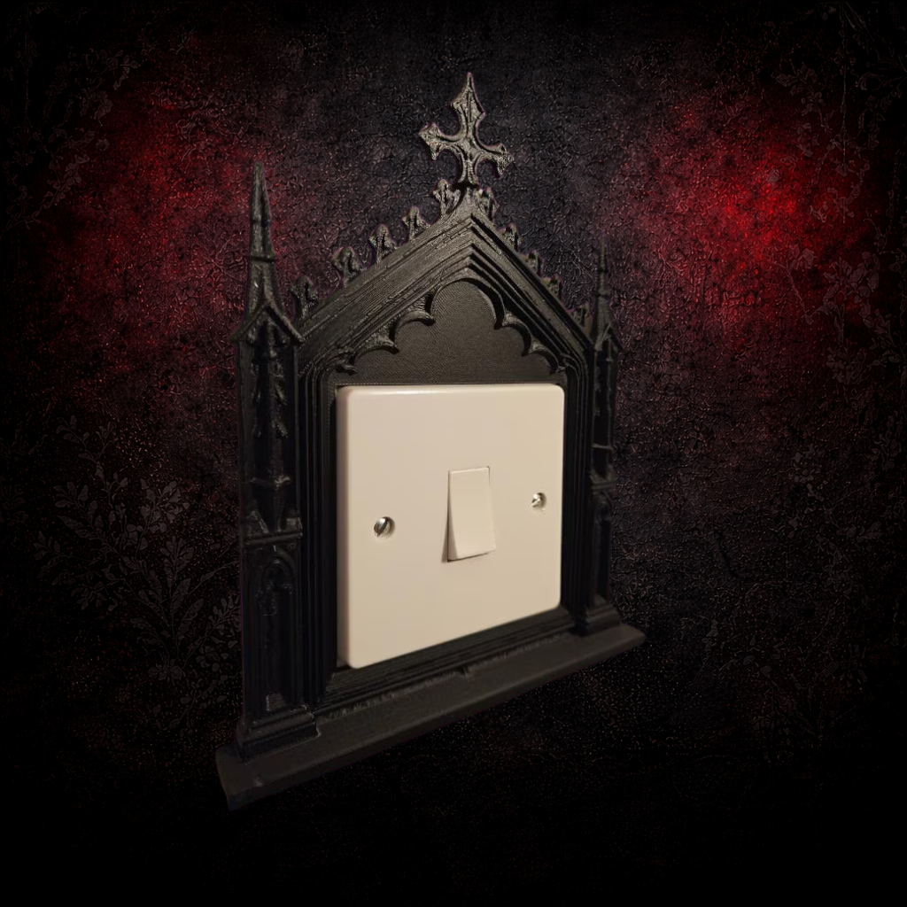 Cathedral arch gothic light switch surround UK wall decor