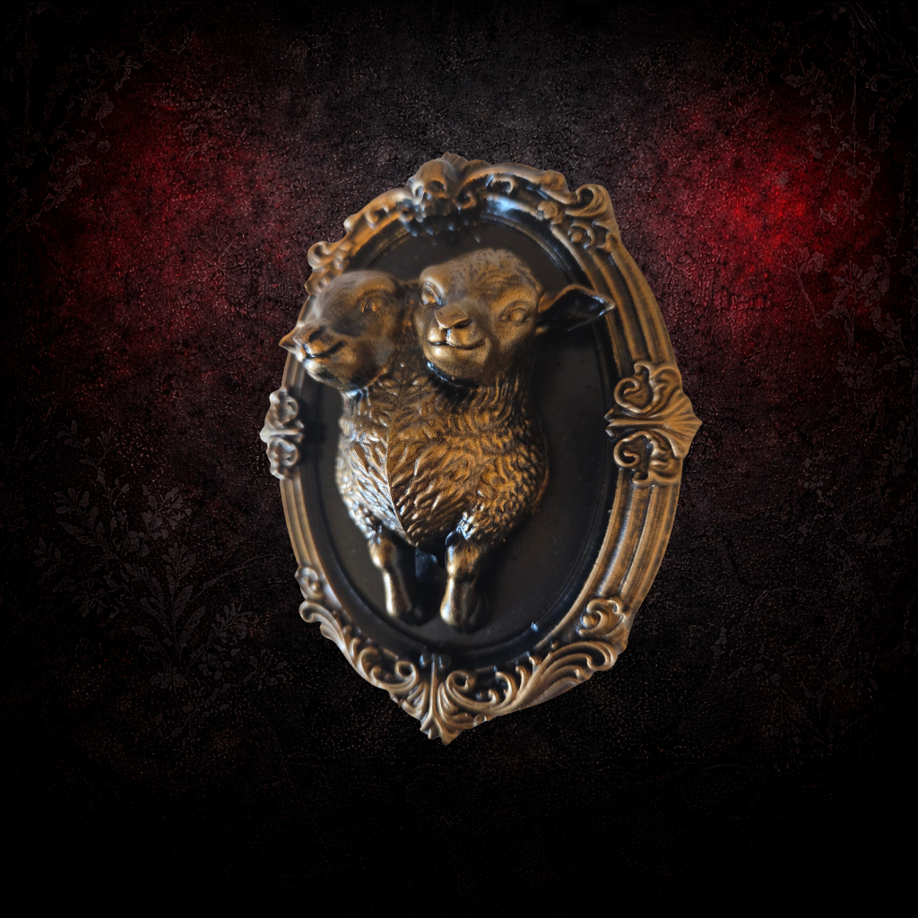 Conjoined Calf Gothic Frame | Macabre Oddities Wall Art | Curiosity Cabinet Decor