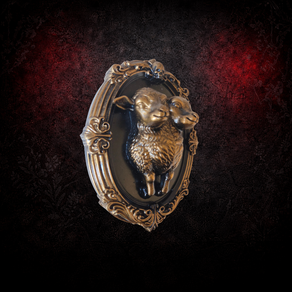 Conjoined Calf Gothic Frame | Macabre Oddities Wall Art | Curiosity Cabinet Decor