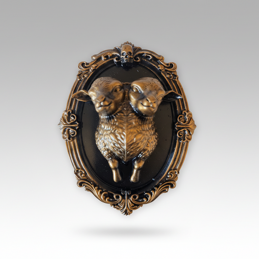 Conjoined calf gothic wall art macabre decor

