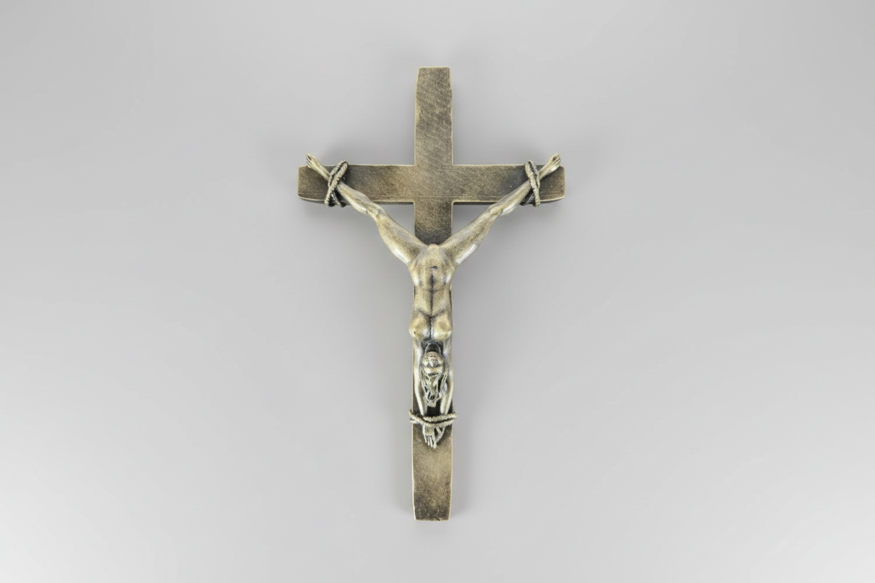Crucified woman gothic cross ornament dark gothic decor
