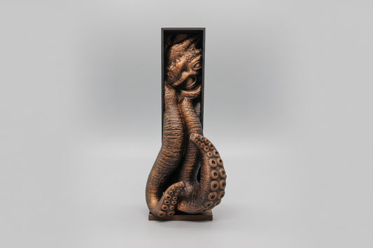 Cthulhu book nook hand painted bronze gothic bookshelf insert Darkmoon Designs