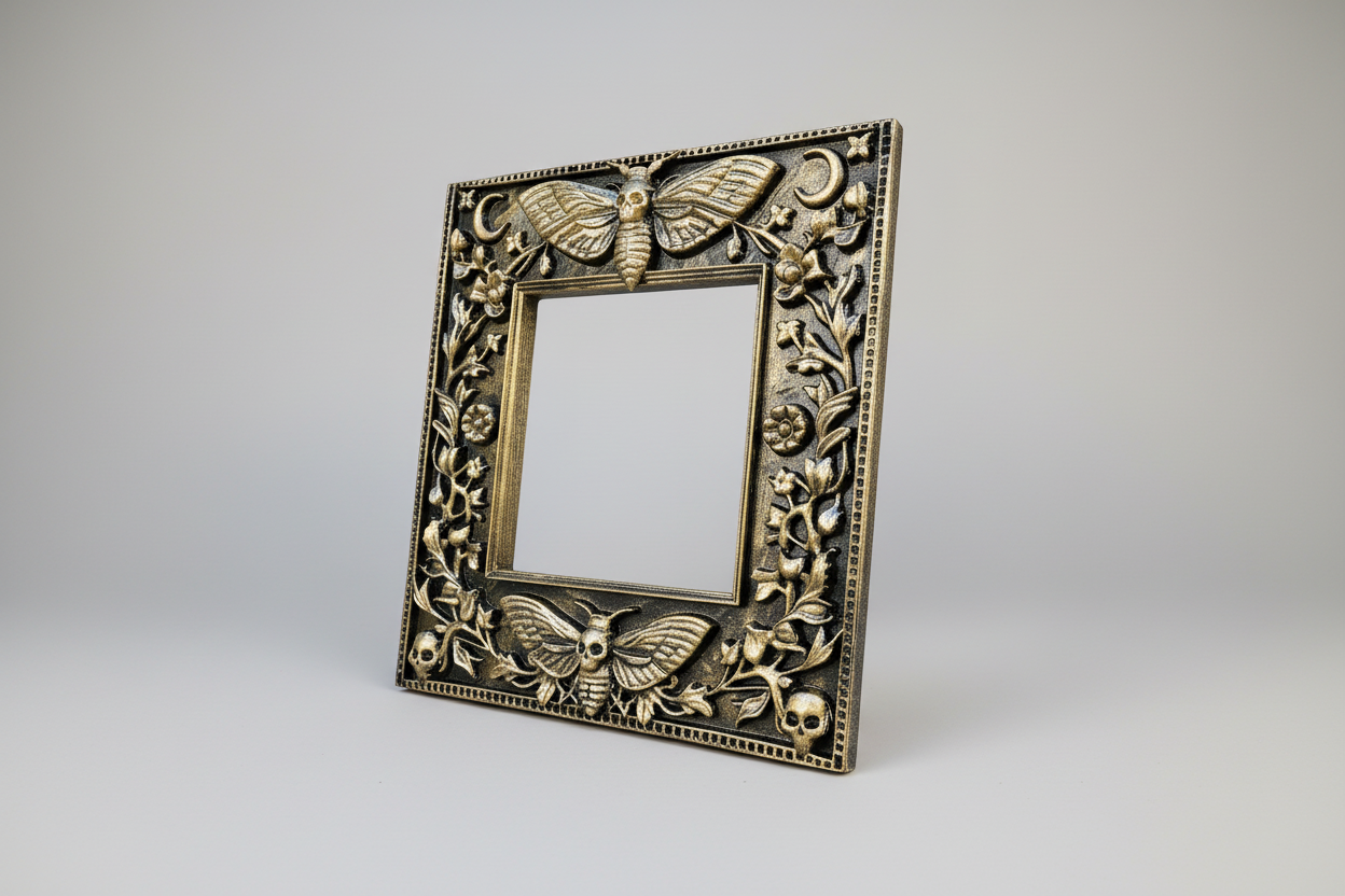 Death's head moth light switch surround gothic wall decor