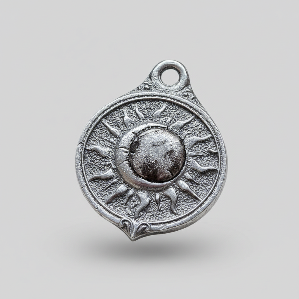 Gothic eclipse pendant celestial design