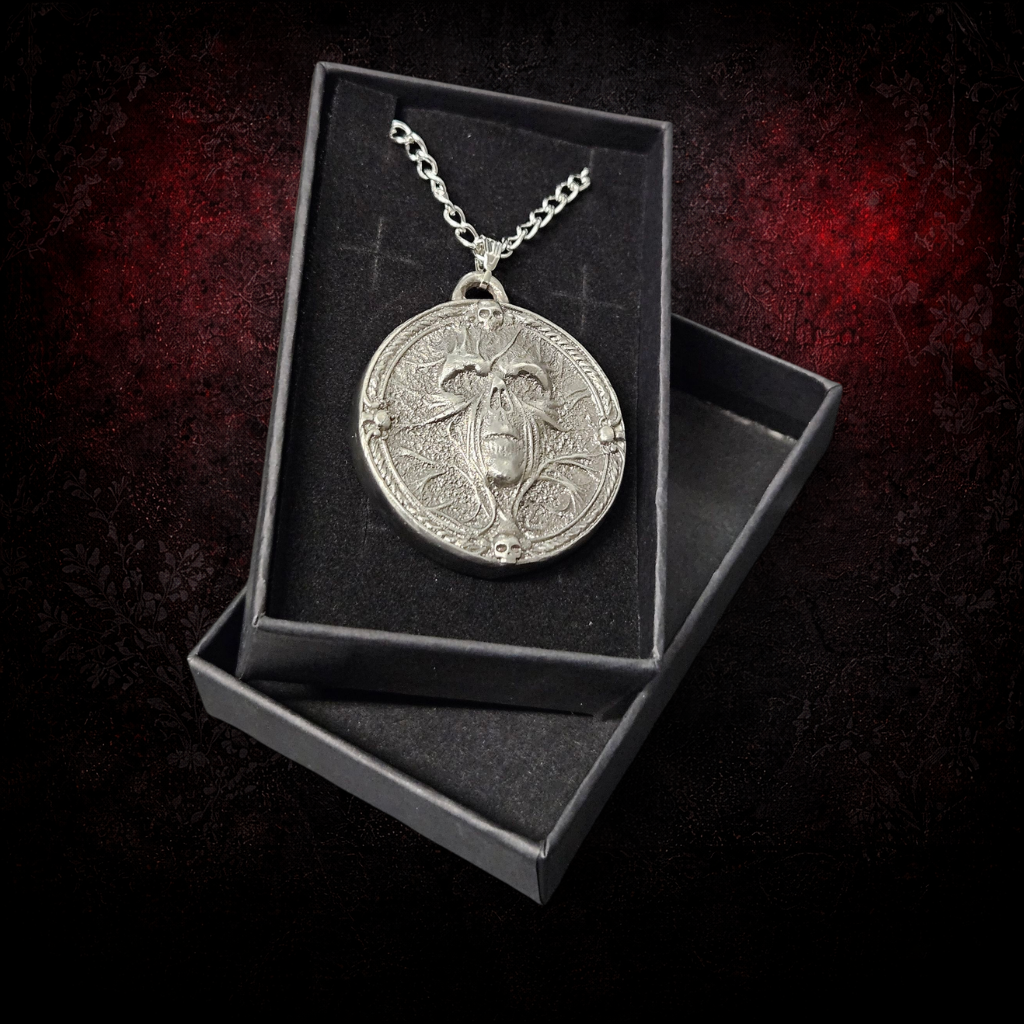 Face medallion pendant gothic jewellery