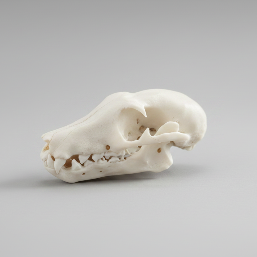 Fruit bat faux skull replica with realistic aged bone detailing for gothic decor
