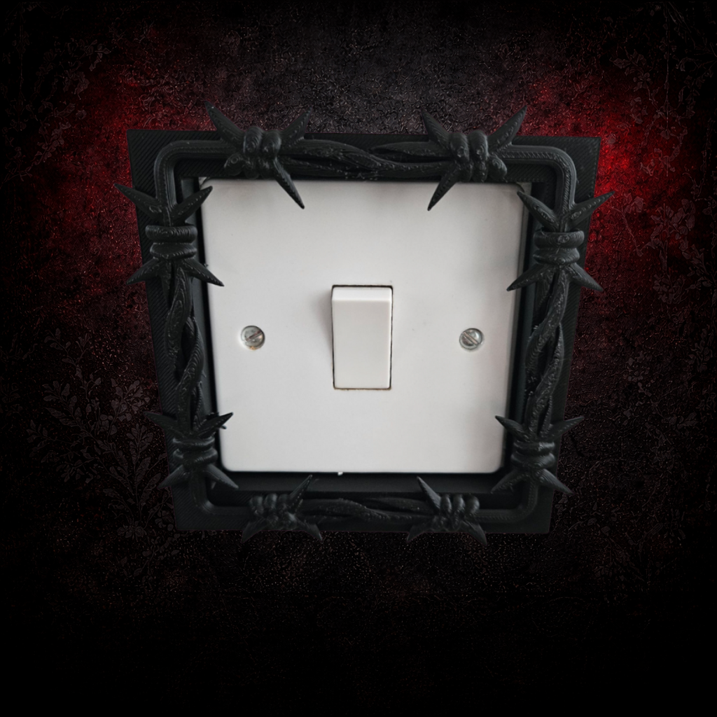 Barbed wire gothic light switch surround decorative wall plate