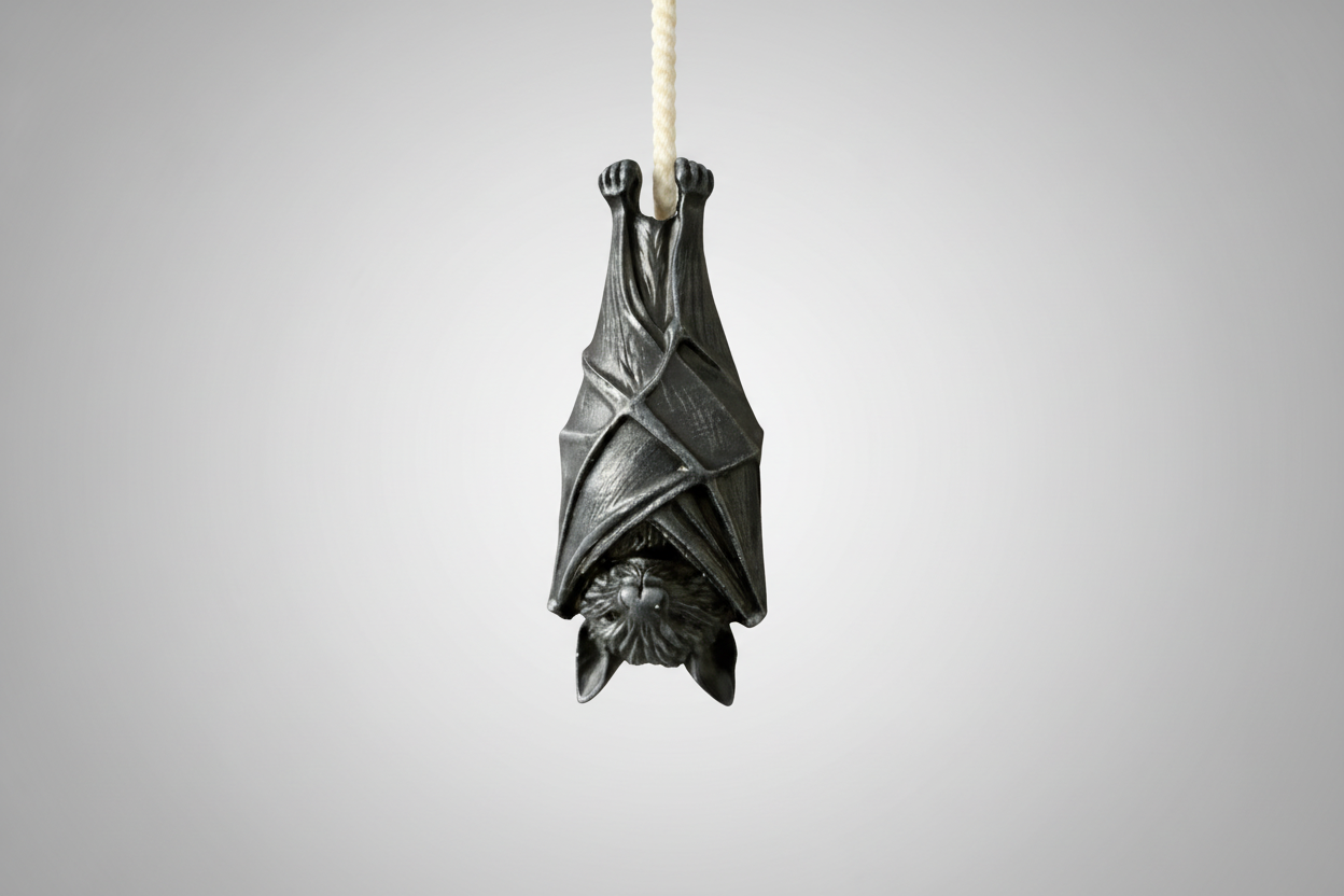 Gothic bat light pull bathroom decor
