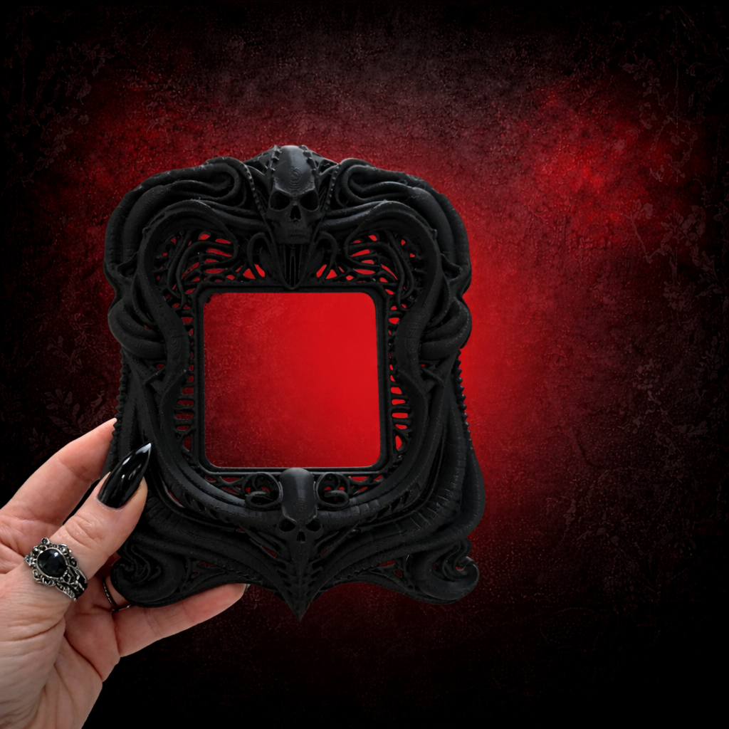 Biomechanical light switch surround for gothic interiors