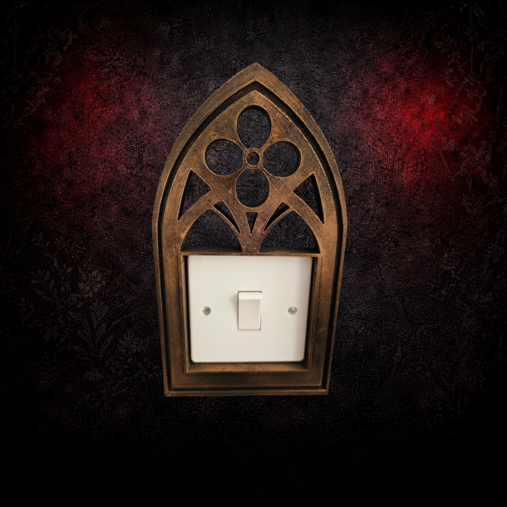 Gothic cathedral window light switch surround gothic wall decor UK