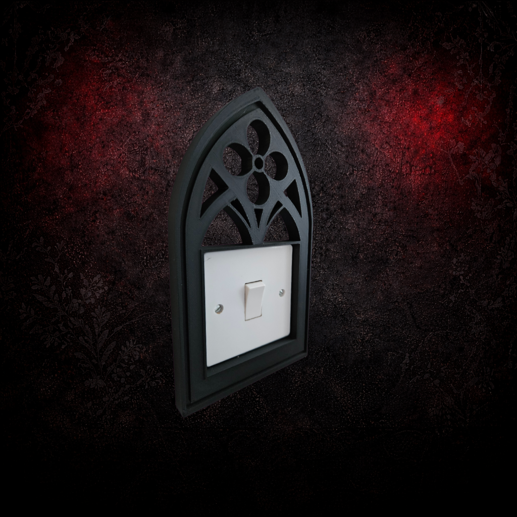 Cathedral window gothic light switch surround decorative wall plate