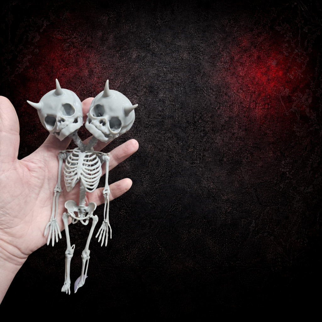Macabre conjoined devil fetus curiosity ornament