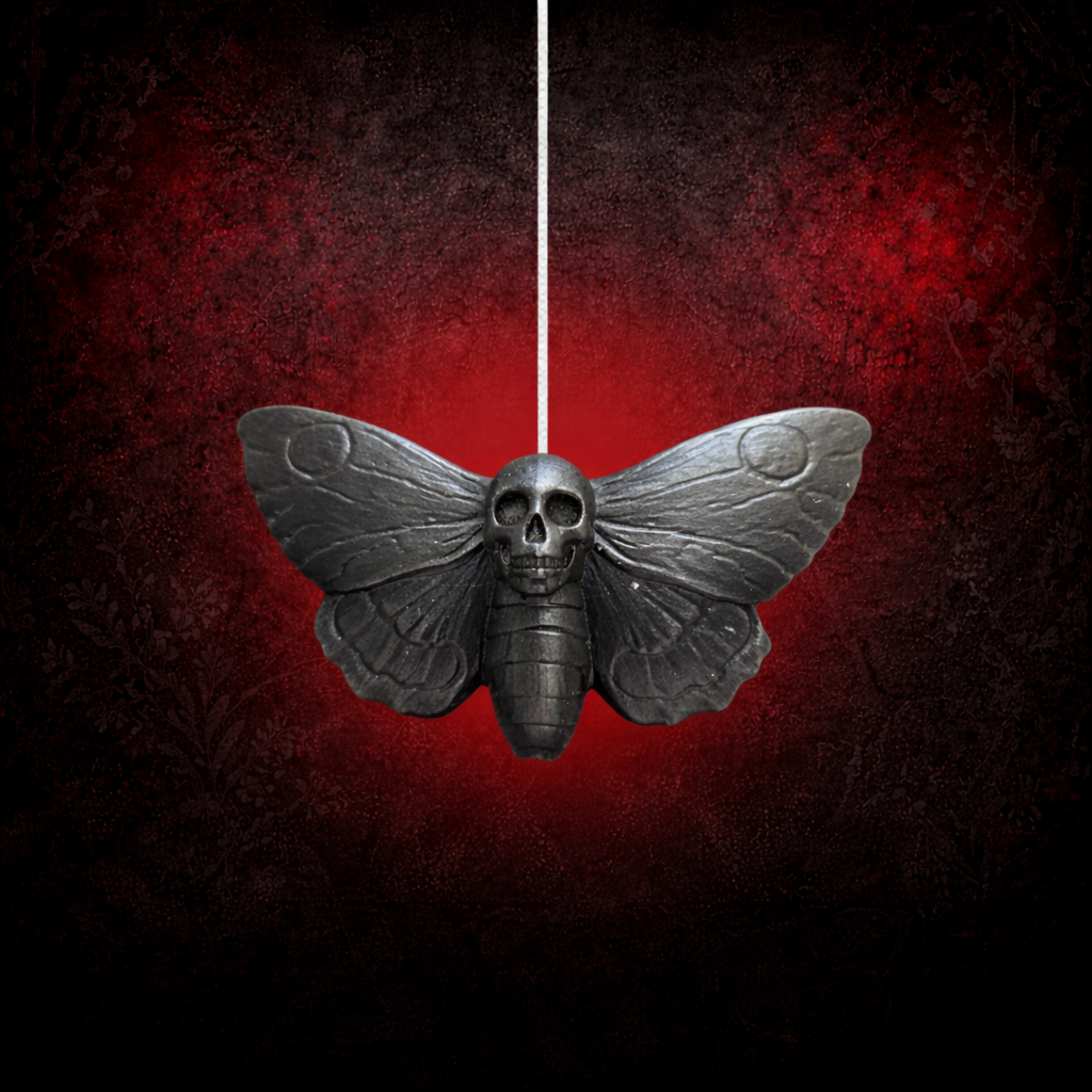 Deaths Head moth gothic light pull for bathroom decor