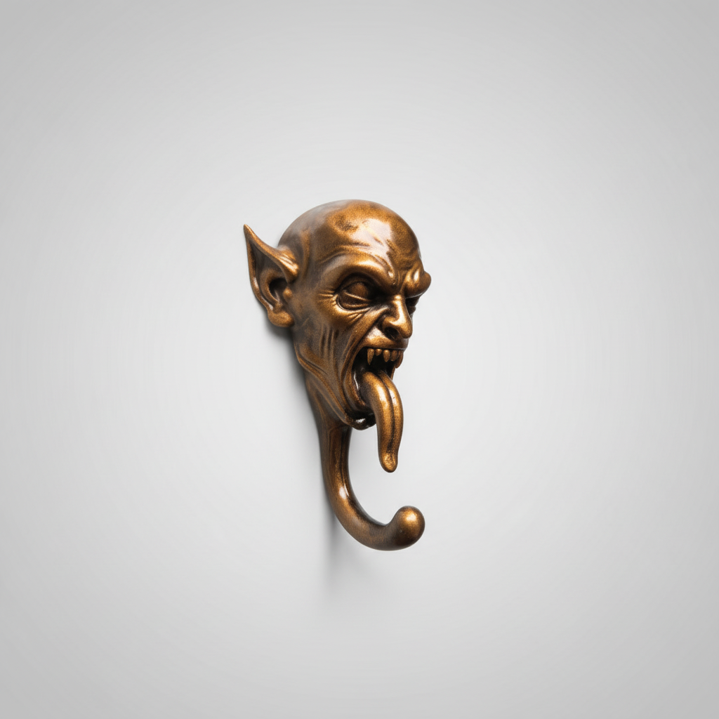 Gothic nosferatu coat hook dark home decor
