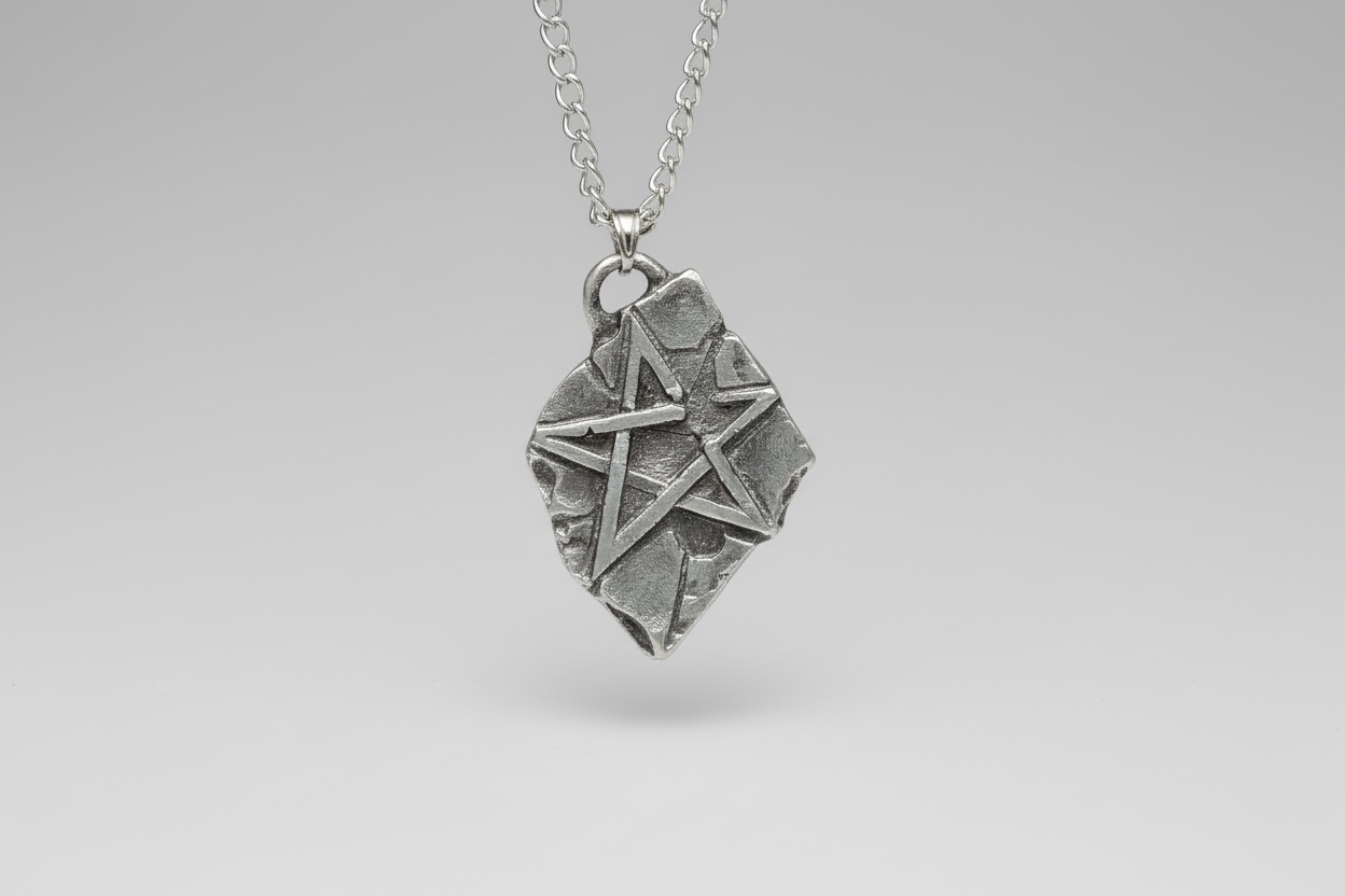 Gothic pentagram necklace alternative jewellery