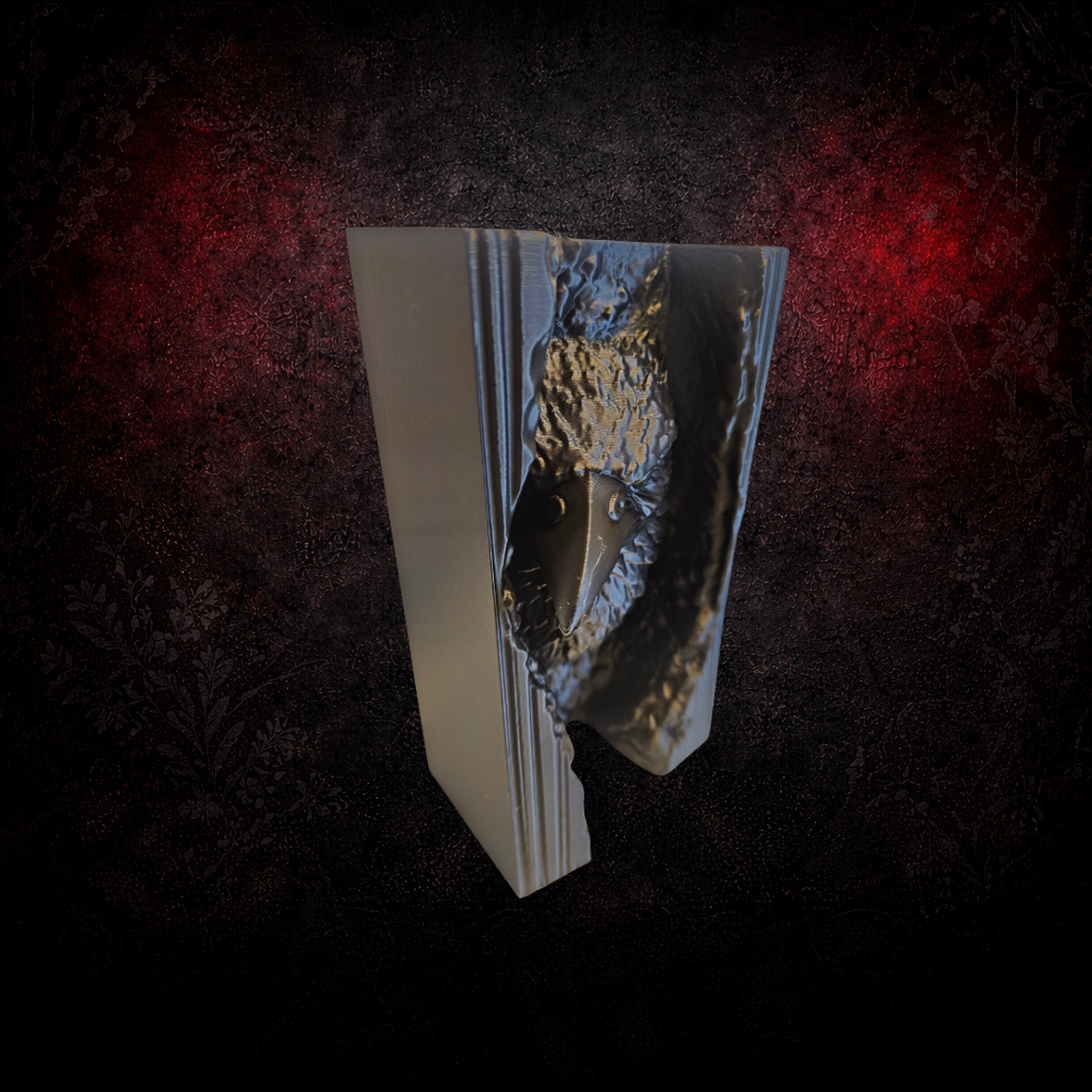 Gothic raven decor book nook shelf insert