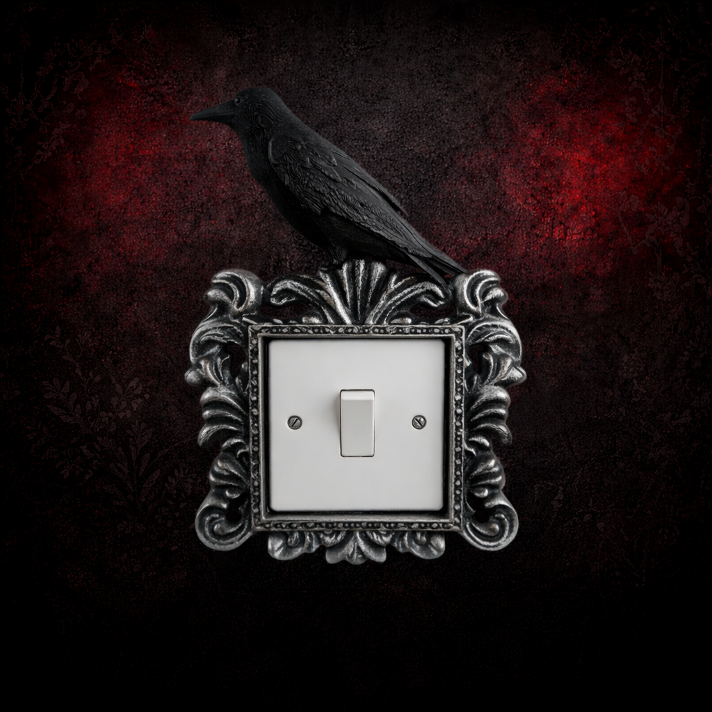 Gothic raven light switch surround ornate gothic wall decor