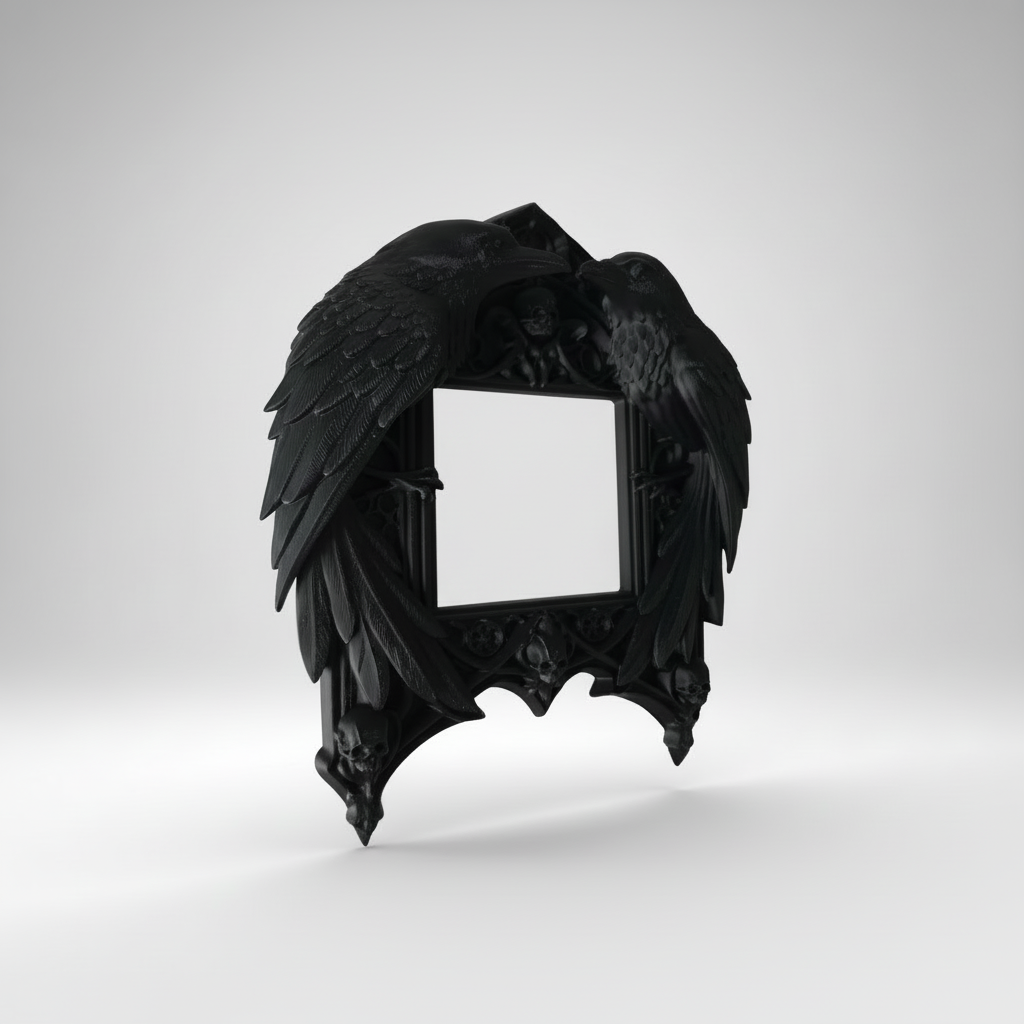 Dark raven switch surround for alternative interiors