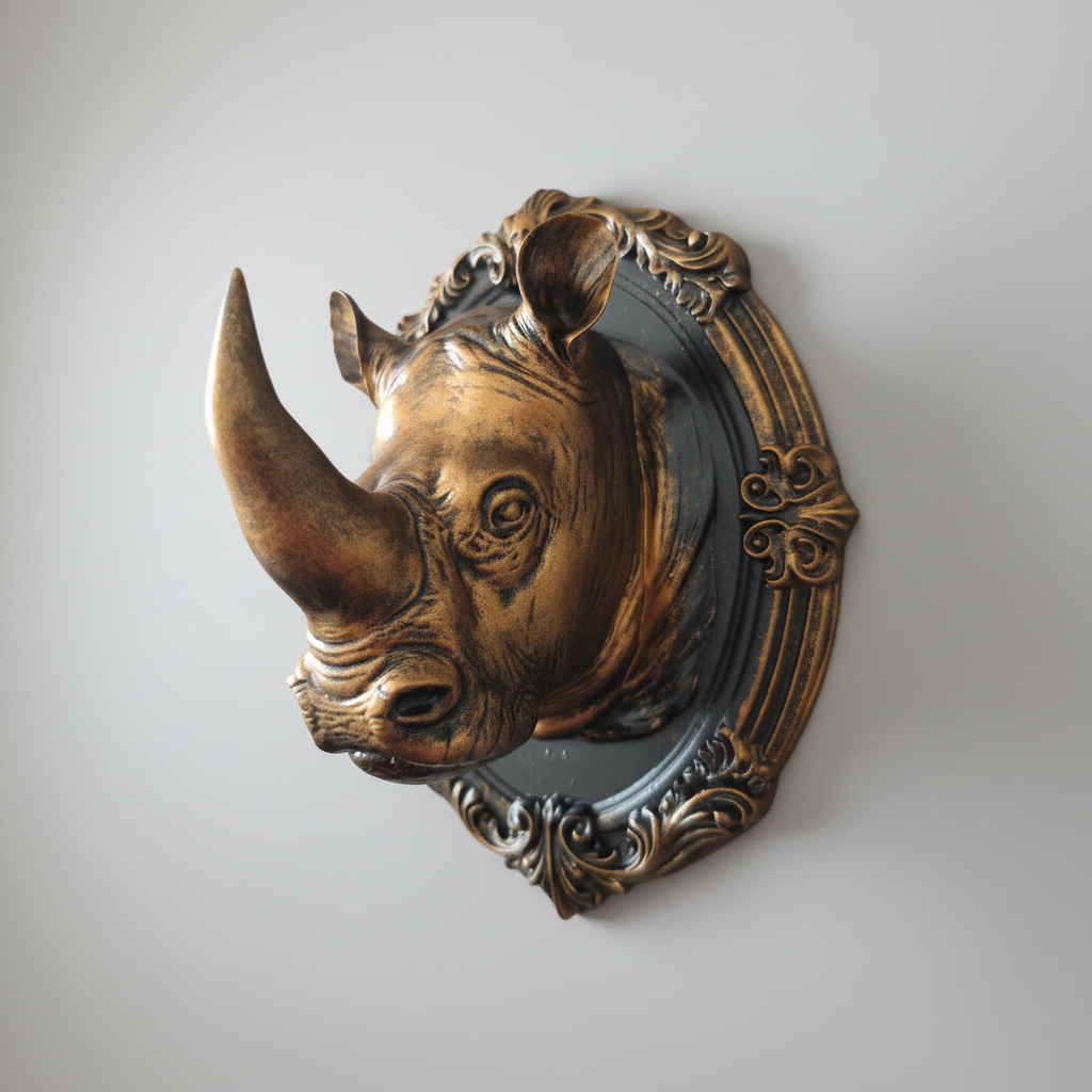 Gothic rhino framed wall art by Darkmoon Designs