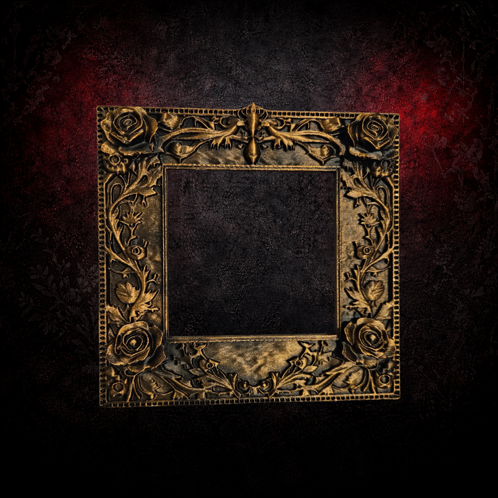 Decorative gothic rose switch surround wall detail