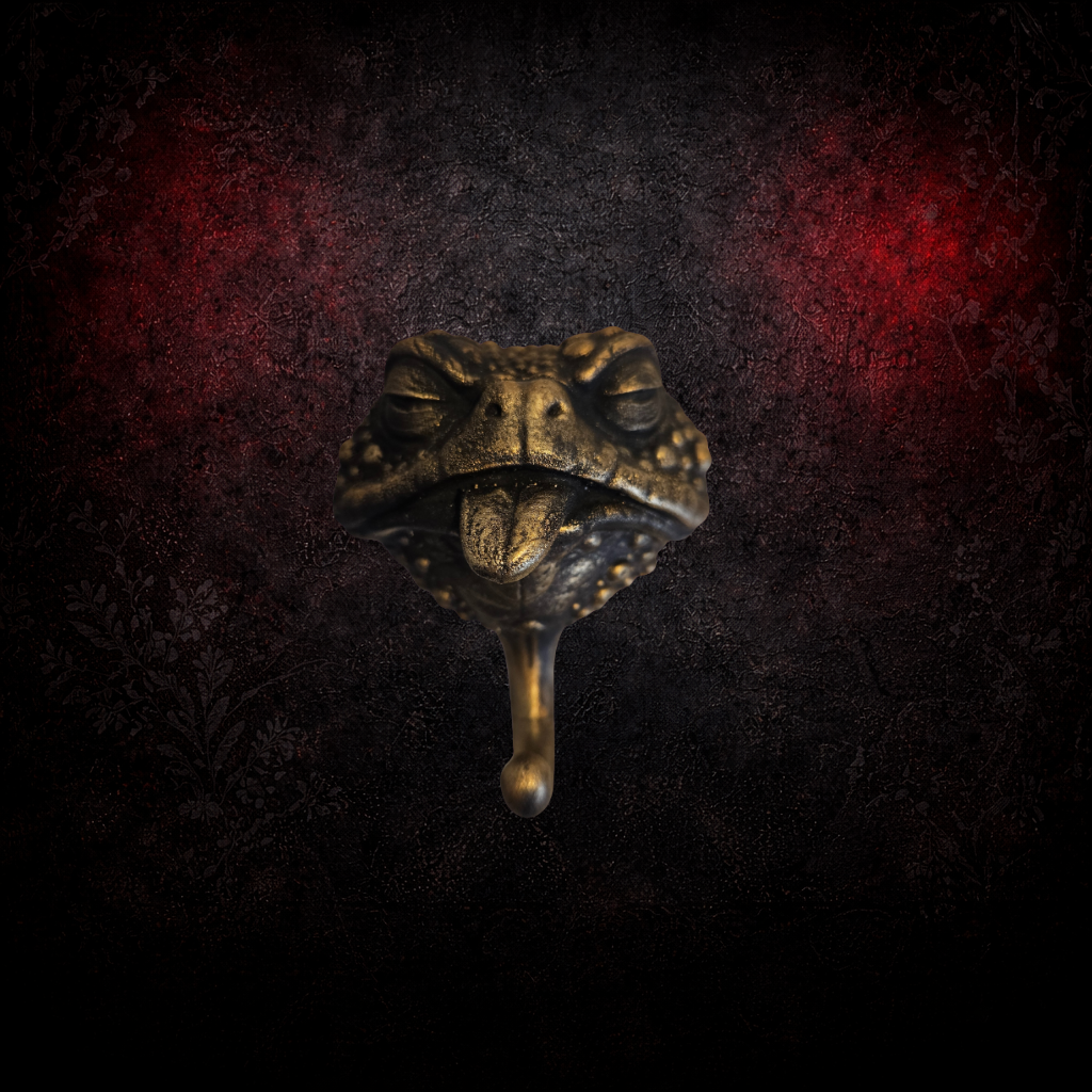 Gothic toad coat hook strange wall decor
