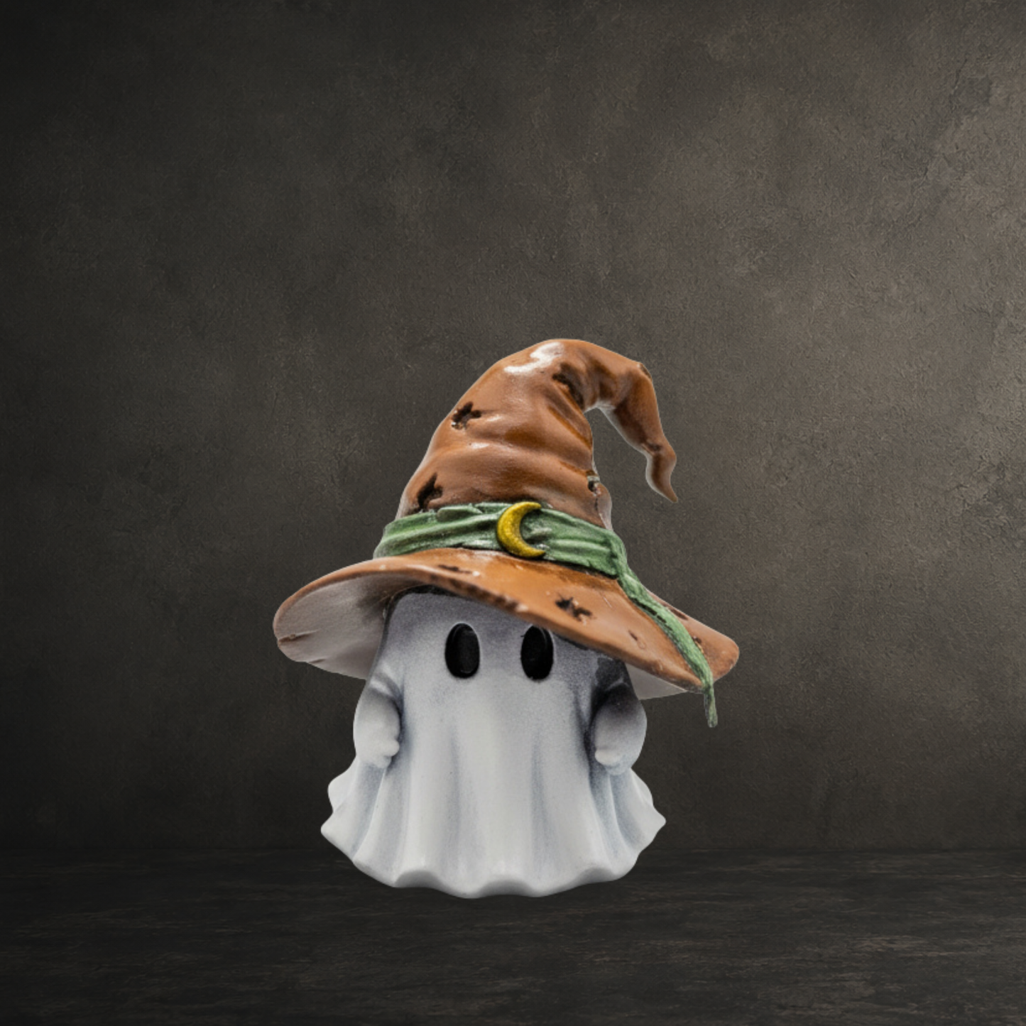Small witch hat ghost figurine for gothic home décor